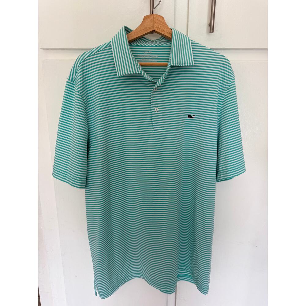 Vineyard Vines Men’s Performance Polo Shirt Striped Short Sleeve Size XL - Picture 2 of 7